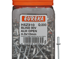 Eureka 200 x Blind Open Rivets 4.0 x 10 mm