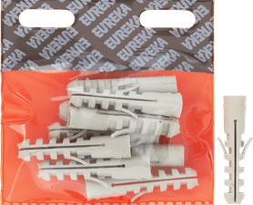 Eureka 1CE60U 12 x 60 mm Wall Plug Grey 10 Pack