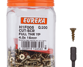 Eureka H1F005 4.0 x 16 mm Cut Screw Full Thread 200 Pack