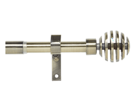 Design House Expanding Rod with Spiral Finial Bronze 1200 to 2100 mm