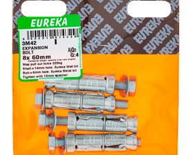 Eureka 8 x 65 mm Expansion Bolt 4 Pack