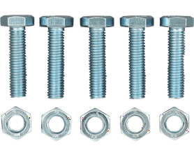 Eureka 10 x 40 mm Galvanised Screw and Nut Set 8 Pack