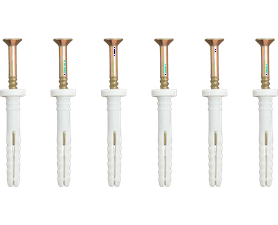 Eureka 6P20 5 x 35 mm Nail In Rimmed White 6 Pack