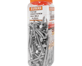 Eureka 6 x 60 mm Coach Screw Q120 Galvanized Mild