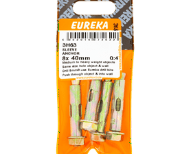 Eureka 8 x 40 mm Sleeve Anchor 4 Pack