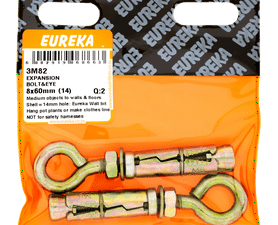 Eureka 8 x 60 mm Expansion Bolt and Eye 2 Pack