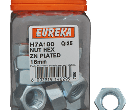 Eureka 16 mm Zinc Plated Hex Nut25 Pack