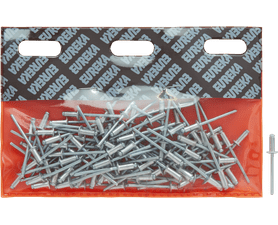 Eureka 100 x Aluminium Open Blind Rivets 4 x 10 mm