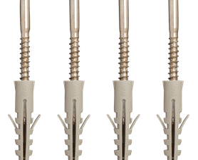 Eureka 3L50 5 x 63 mm Wall Plug And Screw 4 Pack