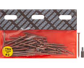 Eureka 1FI50U 4.5 x 60 mm Decking Screw Smooth Brown 50 Pack