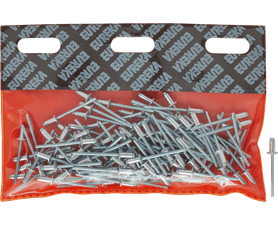 Eureka 100 x Aluminium Open Blind Rivets 4 x 8 mm