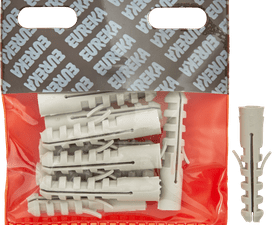 Eureka 3I60 12 x 60 mm Wall Plug Grey 10 Pack