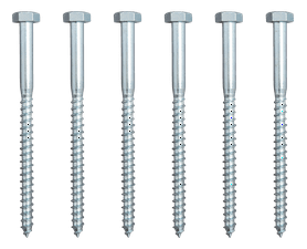 Eureka 1CD90U 10 x 150 mm Coach Screw Galvanised 6 Pack