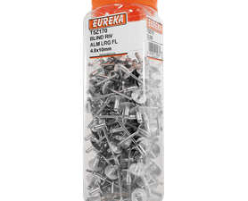Eureka 200 x Aluminium Large Flange Blind Rivets 4.8 x 10 mm