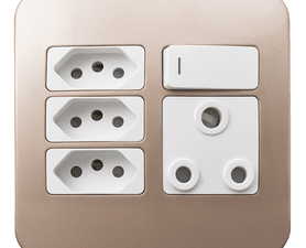 Veti Switch Plug 1x16a 3xeuro - White/Champ