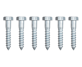 Eureka 1CC50U 12 x 65 mm Coach Screw Galvanised 6 Pack