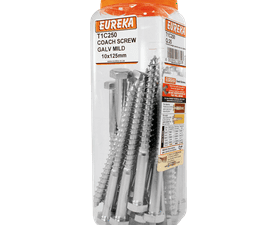 Eureka 10 x 125 mm Coach Screw Q25 Galvanised Mild