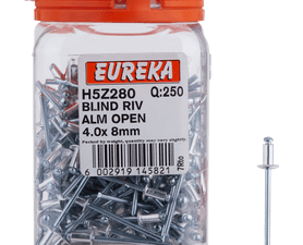 Eureka 250 x Blind Open Rivets 4.0 x 8 mm