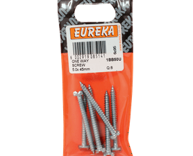 Eureka 1BB50U 5 x 45 mm One Way Screw 8 Pack