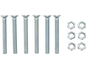 Eureka 6 x 50 mm Machine Screw and Nut Countersunk 6 Pack