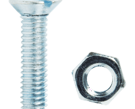 Build and Fix BP-MSKSN416-15 15 x Steel Machine Screws and Nuts 4 x 16 mm