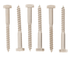 Build and Fix 6 x Coach Screws 8 x 75 mm