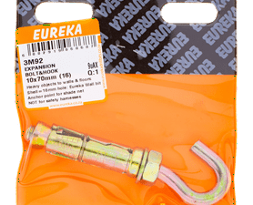 Eureka Expansion Bolt and Hooks 10 x 70 mm