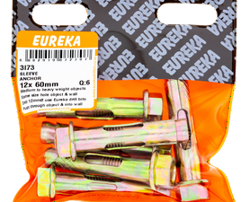 Eureka 12 x 60 mm Sleeve Anchor 6 Pack
