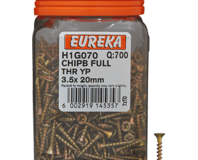 Eureka H1G070 3.5 x 20 mm Chipboard Screw Full 700 Pack