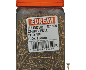 Eureka H1G030 3.0 x 16 mm Chipboard Screw Full 1500 Pack