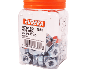 Eureka 10 mm Nut Hex Zinc Plated 50 Pack
