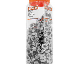 Eureka 200 x Zinc Plated Hex Nuts 10 mm