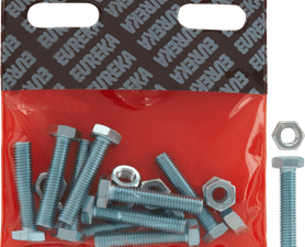 Eureka 8 x 40 mm Galvanised Hex Screw and Nut Set 10 Pack