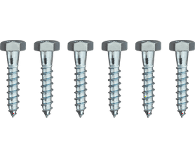 Eureka 1CE30U 10 x 50 mm Coach Screw Galvanised 6 Pack