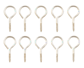 Build and Fix Screw Eyes Number 2 Yellow 10 Pack