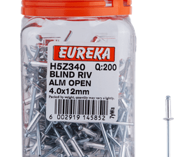 Eureka 200 x Blind Open Rivets 4.0 x 12 mm