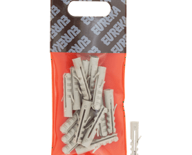 Eureka 3H20 6 x 30 mm Wall Plug Grey 15 Pack