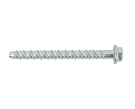 Rawlplug 6 x Hex Head Screw Bolts with Flange Silver 7.5 x 75 mm