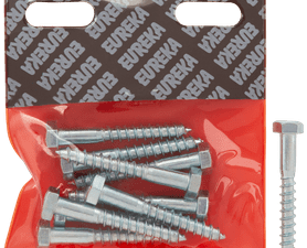 Eureka 1CA50U 8 x 60 mm Coach Screw Galvanised 10 Pack