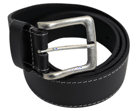 Beck Edgestitch Leather Belt Black 2 XL