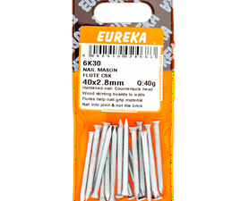 Eureka SM Countersunk Flat Head Mason Nails 40 mm