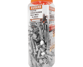 Eureka 8 x 50 mm Coach Screw Q100 Galvanised Mild
