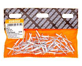 Eureka 50 x Large Aluminium Blind Rivets 4 x 15 mm