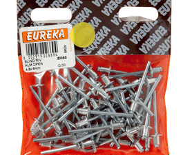 Eureka 50 x Aluminium Open Blind Rivet 4.8 x 6 mm
