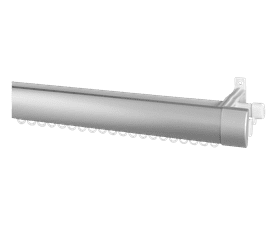 Design House 40 mm Double Rod and Track Metallic Silver 1500 mm