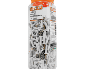 Eureka 5 x 25 mm Nail In White Rimmed Q350