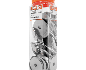 Eureka 150 x Large Zinc Plated Washers 10 x 45 x 1.5 mm
