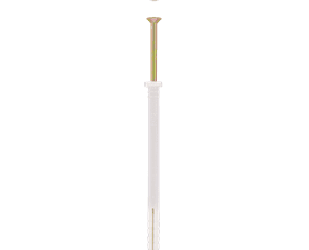 Eureka 120 x Nail-In Rimmed Plug White 8 x 120 x 8 mm