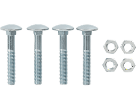 Eureka 6 x 40 mm Cup Square Bolt and Nut 4 Pack