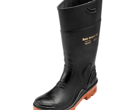 Bata Rhino 2 Gumboot Black and Toffee Size 9